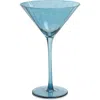 Zodax Malden Optic Set Of 4 Martini Glasses In Blue