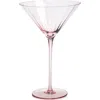 Zodax Malden Optic Set Of 4 Martini Glasses In Pink