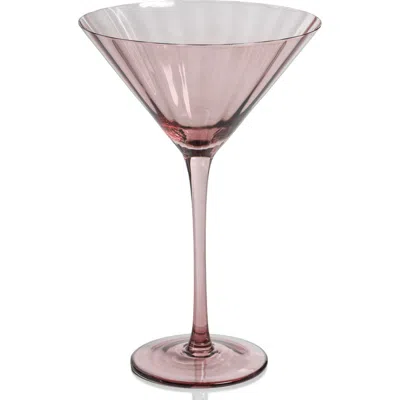 Zodax Malden Optic Set Of 4 Martini Glasses In Pink