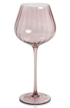 Zodax Malden Optic Set Of 4 Red Wine Glasses In Pink