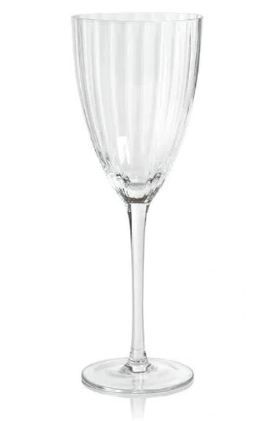 Zodax Malden Set Of 4 White Wine Glasses In Transparent