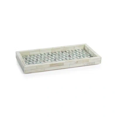 Zodax Manado Bone Tray In Gray;natural White;lt Green