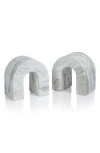 Zodax Martil Set Of 2 Marble Bookends In Gray
