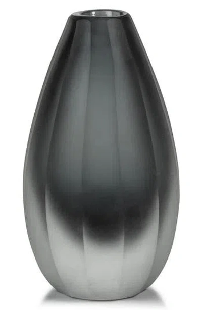 Zodax Milano Frosted Glass Vase In Gray