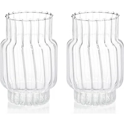 Zodax Mimo Set Of 2 Glass Vases In Transparent