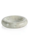 Zodax Monza Curved Round Marble Bowl In White