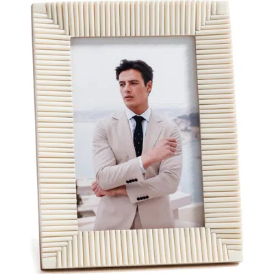 Zodax Nubia Ribbed 5.5 X 7.5 Photo Frame In White