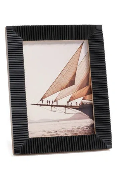 Zodax Nubia Ribbed 6.5 X 8.5 Photo Frame In Black
