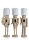 Zodax Ortwin Set Of 3 Nutcracker Figurines In Brown