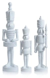 Zodax Patrice Set Of 3 Soldier Figurines In White