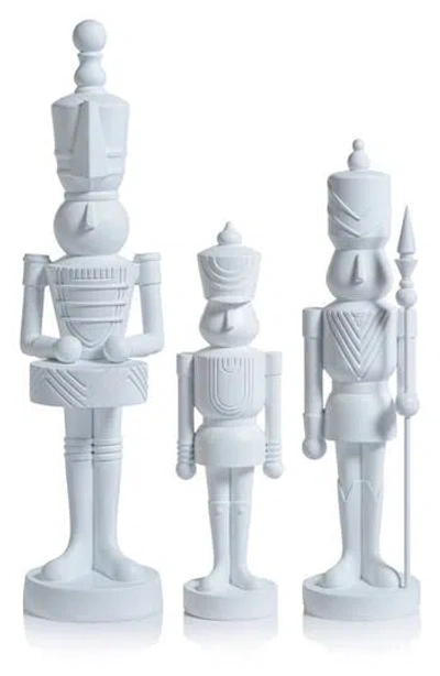 Zodax Patrice Set Of 3 Soldier Figurines In White