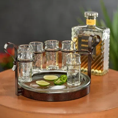 Zodax Plaisir 6-shot Tequila Serving Set In Clear