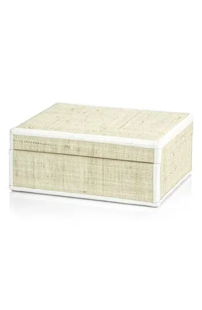 Zodax Reggio Raffia Decorative Box In Neutral