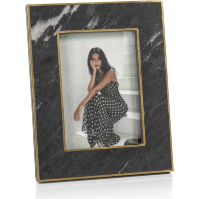 Zodax Rennes Marble 5" X 7" Photo Frame In Black