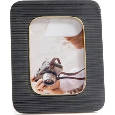Zodax Ribbed 7.5" X 9.5" Photo Frame In Black
