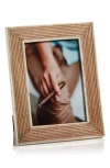 Zodax Ribbed Wood Photo Frame In Brown