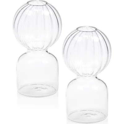 Zodax Ritz Set Of 2 Vases In Transparent