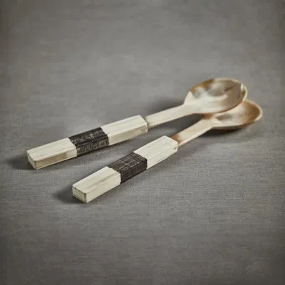 Zodax Rory Horn 2 Piece Salad Servers Set
