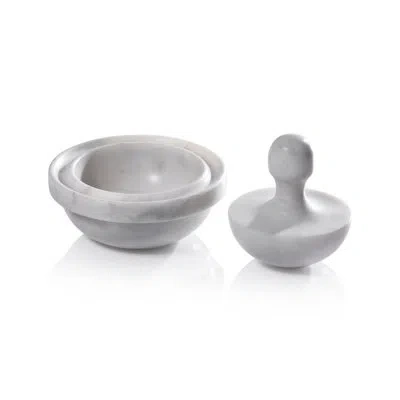 Zodax Ross Marble Spice Grinder In White