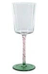 Zodax Sachi Set Of 4 White Wine Glasses In Transparent