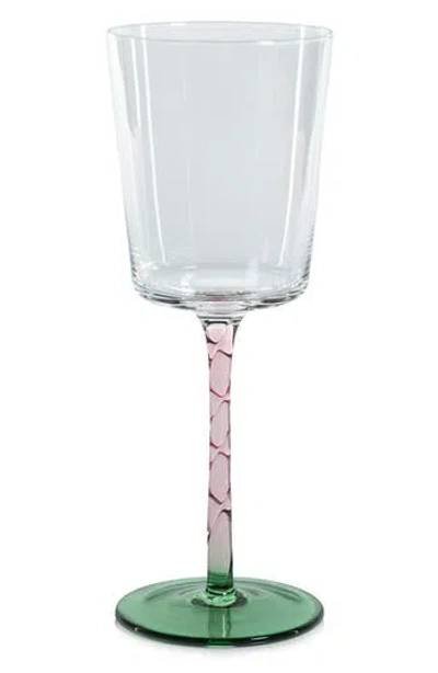 Zodax Sachi Set Of 4 White Wine Glasses In Transparent