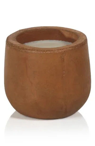 Zodax San Juan Concrete Scented Candle In Brown