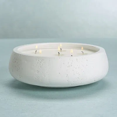 Zodax Scented Tealight Candle With Concrete Holder In White;pink