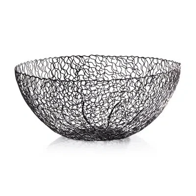 Zodax Seaflower Design Decorative Wrought Iron Bowl