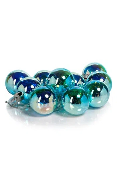 Zodax Set Of 10 Spectrum Led String Lights In Blue