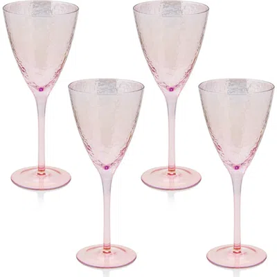 Zodax Set Of 4 Aperitivo Red Wine Glasses In Pink