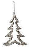 Zodax Set Of 6 Cast Aluminum Christmas Tree Ornaments In Silver