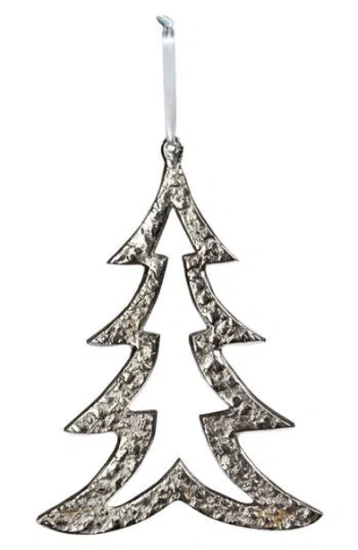 Zodax Set Of 6 Cast Aluminum Christmas Tree Ornaments In Silver