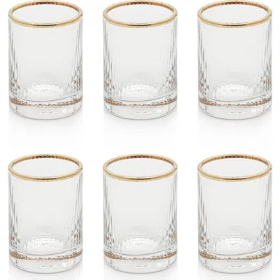 Zodax Set Of 6 Optic Shot Glasses In White