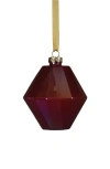 Zodax Set Of 6 Red Luster Faceted Ornaments In Purple