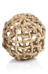 Zodax Set Of 8 Water Hyacinth Decorative Balls In Neutral