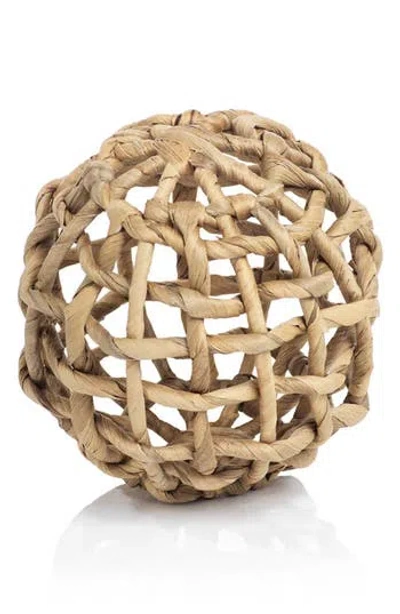 Zodax Set Of 8 Water Hyacinth Decorative Balls In Neutral