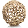 Zodax Set Of 8 Water Hyacinth Twisted Decorative Balls In Brown