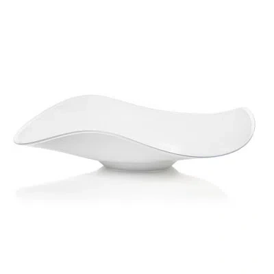 Zodax Shoal Scissor Cut Wave Glass Bowl In Clear