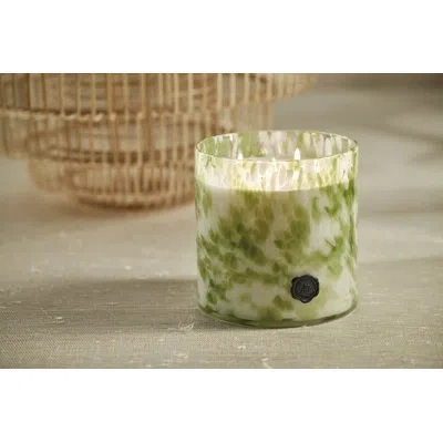 Zodax Sicilian Lemon Bergamot Scented Jar Candle In Green;white