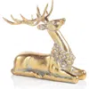 Zodax Sitting Deer Figurine In Gold
