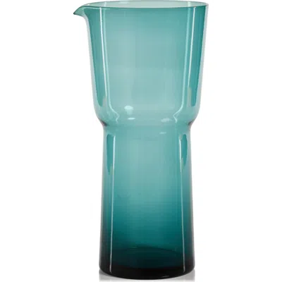 Zodax Skive Blown Glass Pitcher In Blue
