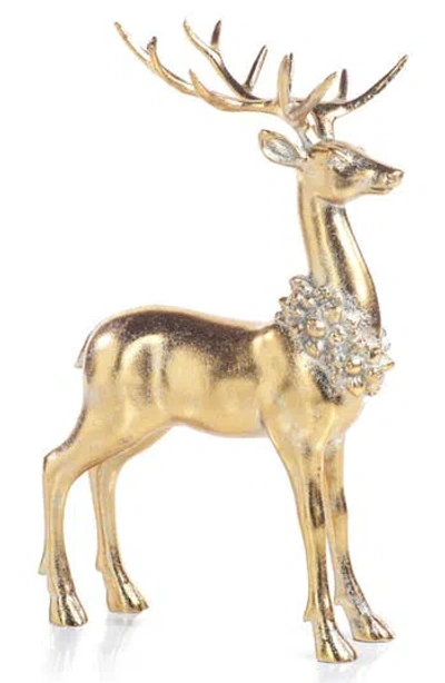 Zodax Standing Deer Figurine In Gold