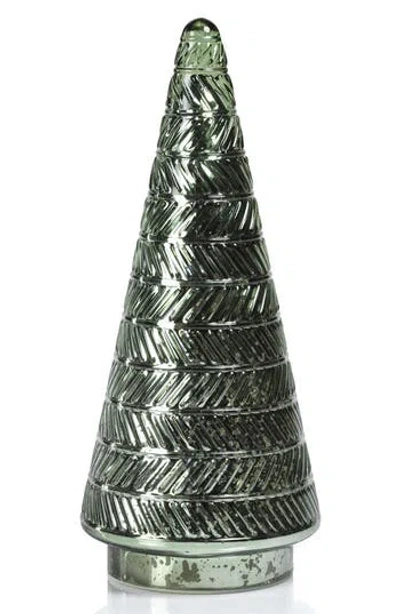 Zodax Stella 14-inch Antique Glass Illuminated Tree In Green