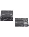 Zodax Stone Dust Black Coasters In Black