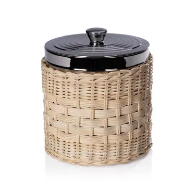 Zodax The Palmier Steel Ice Bucket In Light Beige,silver