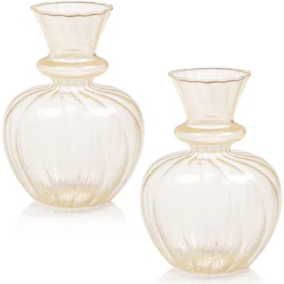Zodax Treviso Piccola Set Of 2 Vases In Neutral