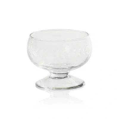 Zodax Tuscan 2-piece Set Handmade Etched Condiment Glass Bowls