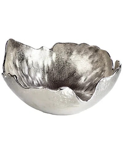 Zodax Vaani 8in Tall Organic Design Metal Bowl