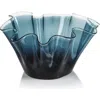 Zodax Vellerti Wave Glass Bowl In Blue
