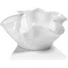Zodax Vellerti Wave Glass Bowl In White
